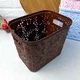 Высокая коричневая ажурная корзинка без крышки 3.5л для хранения вещей - изображение 5