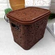 Високий коричневий кошик з кришкою 3.5л Харків Ажур - зображення 1