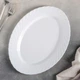Белое овальное блюдо из опального стекла Luminarc Trianon 350 мм (D6877) - изображение 2