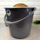 Хозяйственное пластиковое ведро без крышки 8 л Серое Алеана - изображение 2