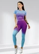 Костюм для фитнеса женский LILAFIT фиолетово-голубой градиент M (LFS000111) - изображение 1