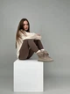 Женские зимние угги ShoesBand Темно-бежевые натуральная кожа 37 (24 см) (S74001-7з) - изображение 5