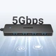 USB хаб расширитель с входом USB-A HUB Ugreen Ultra Slim CM219 4-in-1 (USB-A to USB 3.0*4, 0.15m). Black - изображение 5