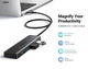 USB хаб розширювач із входом USB-A HUB Ugreen Ultra Slim CM219 4-in-1 (USB-A to USB 3.0*4, 1m). Black - зображення 6