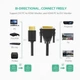 Кабель DVI на HDMI converter UGREEN Bi-directional Cable (3 м, HDMI 1.4, Full HD 60Hz). Black - изображение 9