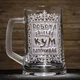 Подарок куму - Пивной бкал с гравировкой Робота зачекає КУМ відпочиває! - изображение 1