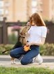 Поводок-рулетка для собак WAUDOG R-leash с контейнером для пакетов светоотражающая лента M до 20 кг 5 м Оранжевый (26284Collar) - изображение 6