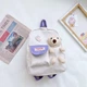 Дитячий рюкзак Hommex Small-Bear White - тканина світла / іграшка ведмідь - зображення 2