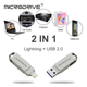 Флешка металлическая 2в1 256 ГБ USB-Lightning для Apple iPhone, iPad, iPod, для компьютера Microdrive OTG - изображение 8