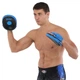 Лапа изогнутая для бокса и единоборств кожаная Fairtex 9483 2шт в комплекте Black-Blue - изображение 7