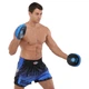 Лапа изогнутая для бокса и единоборств кожаная Fairtex 9483 2шт в комплекте Black-Blue - изображение 8