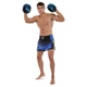Лапа изогнутая для бокса и единоборств кожаная Fairtex 9483 2шт в комплекте Black-Blue - изображение 9
