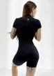 Спортивный комбинезон женский с шортами LILAFIT для йоги и фитнеса черный S (LFJ000024) - изображение 3