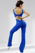 Спортивный комбинезон женский клёш LILAFIT Голубой S (LFJ000032) - изображение 2