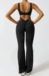 Спортивный комбинезон женский клёш LILAFIT черный S (LFJ000031) - изображение 3
