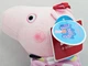 Плюшевая игрушка Свинка Пеппа 25 см в платье в горочек и очках Peppa из семьи Пеппа Розовая - изображение 3
