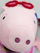 Плюшевая игрушка Свинка Пеппа 25 см в платье в горочек и очках Peppa из семьи Пеппа Розовая - изображение 6