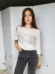 Блузка женская с вышивкой спереди H&M Молочная 11562 M (44) - изображение 4