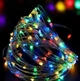 Гірлянда новорічна/різдвяна Xmas 50Led 5м Крапля роси працює від батарейок і USB Різнокольоровий - зображення 1