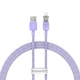 Кабель Baseus Explorer Series Fast Charging Cable with Smart Temperature Control USB to iP 2.4A 1m Purple (CATS010005) - изображение 1