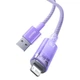 Кабель Baseus Explorer Series Fast Charging Cable with Smart Temperature Control USB to iP 2.4A 1m Purple (CATS010005) - изображение 6