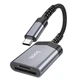 Кардридер HOCO UA25 2-in-1 card reader Type-C Metal Gray (6942007608862) - изображение 4