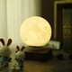 Настольный 3D магнитный ночник Луна 14 см на деревянной магнитной подставке 360 Magnetic Moon Lightt Model 2 - изображение 2