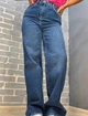 Джинсы женские Twin 1342 straight fit jeans палаццо ровные от бедра стрейчевые 34 синие - изображение 2