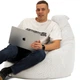 Кресло Мешок Груша Велюр с мехом Soft Стандарт+ Студия Комфорта Молочный - изображение 2