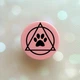 Попсокет держатель для телефона розовый Popsocket Логотип квадроберов (принт 394) - изображение 1