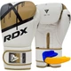 Боксерские перчатки RDX F7 Ego 8 унций золотые для тренировок и спаррингов из кожи Maya Hide с капой в комплекте - изображение 1