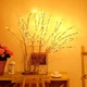 Гирлянда-ветка Brush light золотая на батарейках - изображение 2