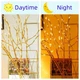 Гирлянда-ветка Brush light золотая на батарейках - изображение 4