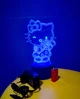 3d-светильник Hello Kitty, Хело Китти, 3д-ночник, несколько подсветок (батарейка+220В) - изображение 4
