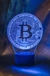 3d-світильник Биткоин, bitcoin, 3д-нічник, кілька підсвічувань (батарейка+220В) - зображення 4