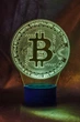 3d-світильник Биткоин, bitcoin, 3д-нічник, кілька підсвічувань (батарейка+220В) - зображення 5
