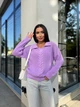 Женская кофта с отложенным воротником сиреневого цвета 29957 One Size - изображение 3