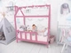 Дитяче ліжко будиночок Монтессорі BUSY WOOD на ніжках Модель 2 160x80 см Рожеве - зображення 1