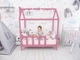 Дитяче ліжко будиночок Монтессорі BUSY WOOD на ніжках Модель 2 160x80 см Рожеве - зображення 6