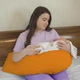 Подушка для всього тіла для сну та відпочинку БіоПодушка для всієї родини I-mini 150х32 см Помаранчева - зображення 3