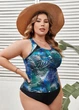 Женский купальник Tankini FS Liam (Майка+плавки)Plus Size 4XL (58-60) Черный (6943) - изображение 3