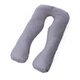 Подушка MirSon для вагітних і відпочинку Satin Stripe №8027 U-подібна Light Gray (2200006178651) - изображение 1