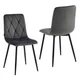 Комплект з Чотирьох М'яких Крісел Just Relax "Padua Dark Grey" з Графітовим оксамитом для дому, для кухні - зображення 1