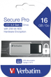 Pamięć flash USB Verbatim Secure Pro with 256 AES 16 GB USB 3.2 Gen 1 (23942986645) - obraz 3