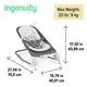 Детский шезлонг-качалка с массажем Ingenuity Happy Belly Rock-to-Bounce Parker, 74451168534 - изображение 12