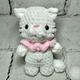 Мягкая игрушка ручной работы вязаная плюшевая Котик амигуруми Hand Made 15 см Белый 202-63-1 - изображение 2