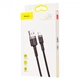 Зарядний кабель Baseus Cafule Lightning 2.4A 1m Gray/Black (CALKLF-BG1) - изображение 5