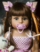 Реалістична вінілова лялька ручної роботи з іграшкою Reborn Baby Doll з красивим волоссям та великими очима. - зображення 3