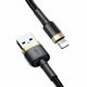 Зарядний кабель Baseus Cafule Lightning 2.4A 1M Gold+Black (CALKLF-BV1) - изображение 2