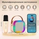 Бездротова портативна Bluetooth колонка з караоке-системою на 2 мікрофони EVIO K12 (Рожевий) - зображення 7